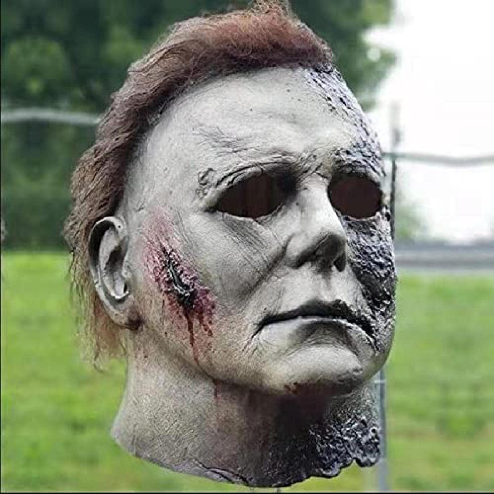 Latex Grusel Maske Halloween Gesichtsmaske Kostüm Zubehör Motto Party Accessoire Fasnachts Foto Requisite - Dreckiger Michael Myers