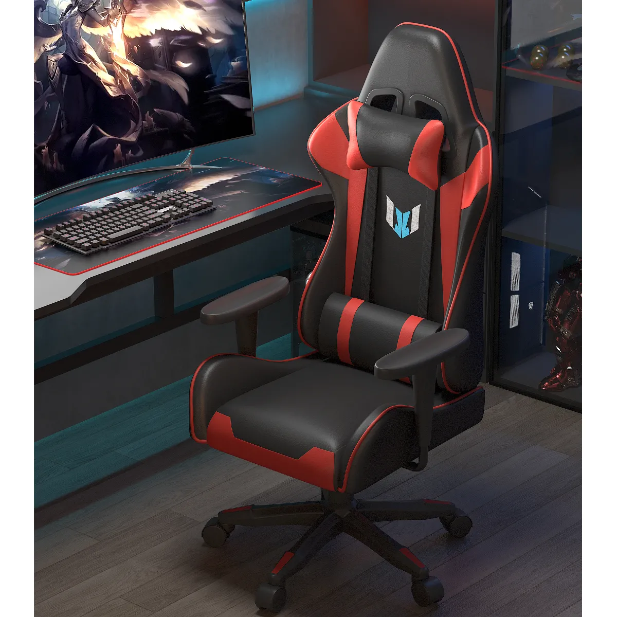 Bigzzia Siège Gamer - Noir/Rouge