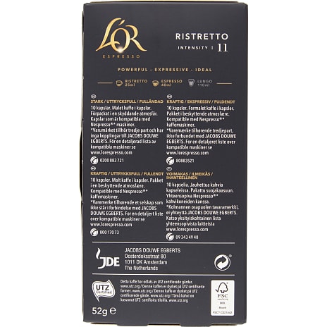 Ristretto kaffekapsler