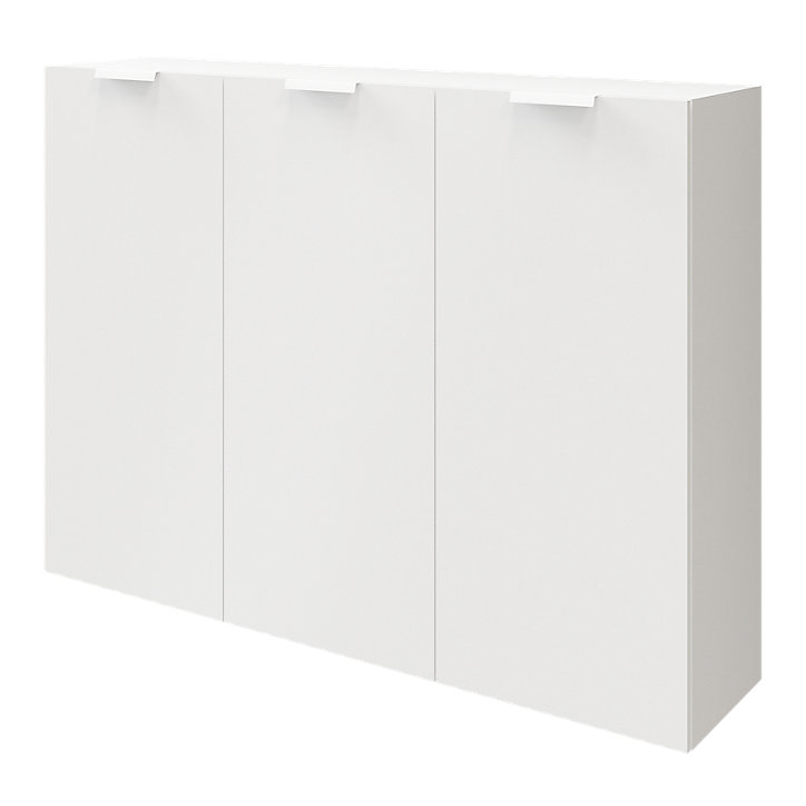 Buffet blanc 9 cases 3 portes GoodHome Atomia H. 112,5 x L. 150 x P. 37 cm