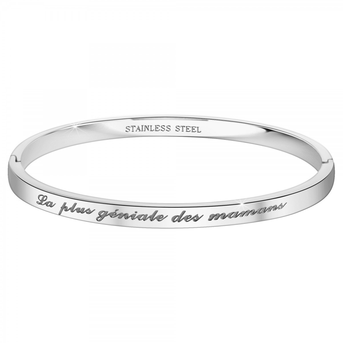La plus géniale des mamans - Bracelet SC Crystal en Acier Rhodié argenté