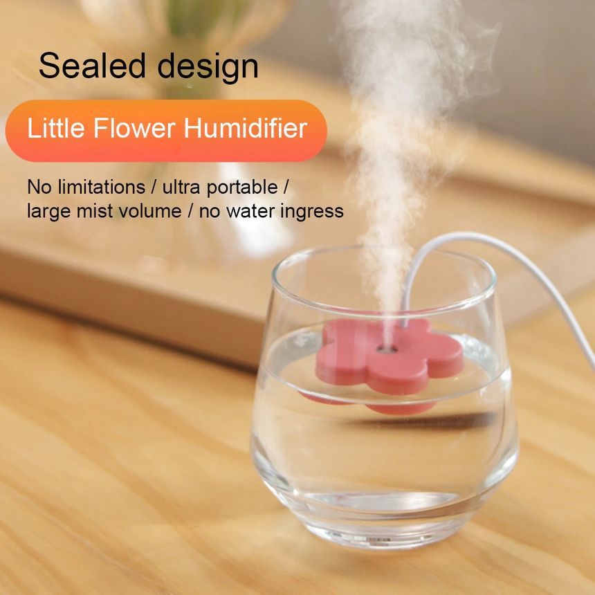 HOMTEC - USB-mistbevochtiger met bloemen