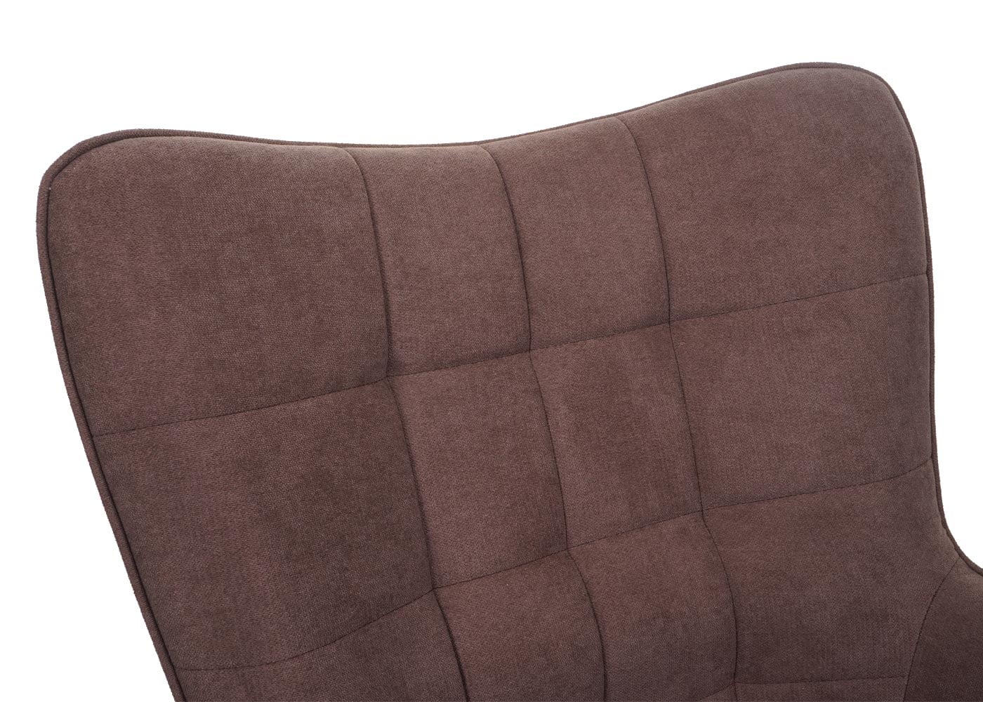 Schaukelstuhl MCW-K36, Schwingstuhl Relaxsessel Fernsehsessel, Stoff/Textil ÖKO-TEX ~ braun