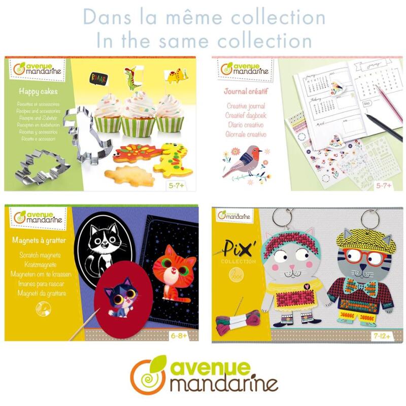 Boîte créative, Happy Cakes, Recettes et accessoires, Chats - Rose