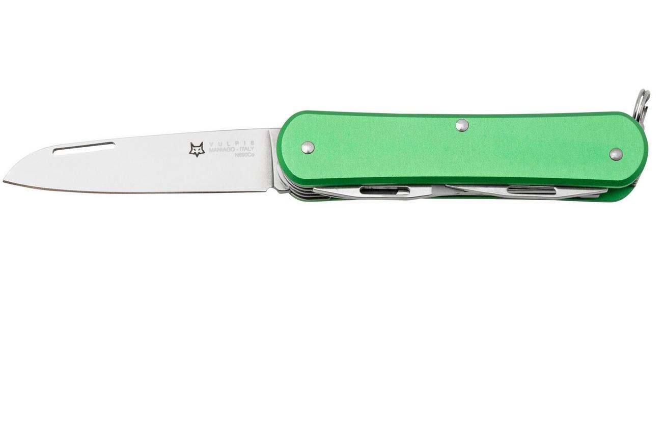 FOX Vulpis 5-Tools FX-VP130-SF5OD, N690co, Aluminium OD Green, Zwitsers zakmes