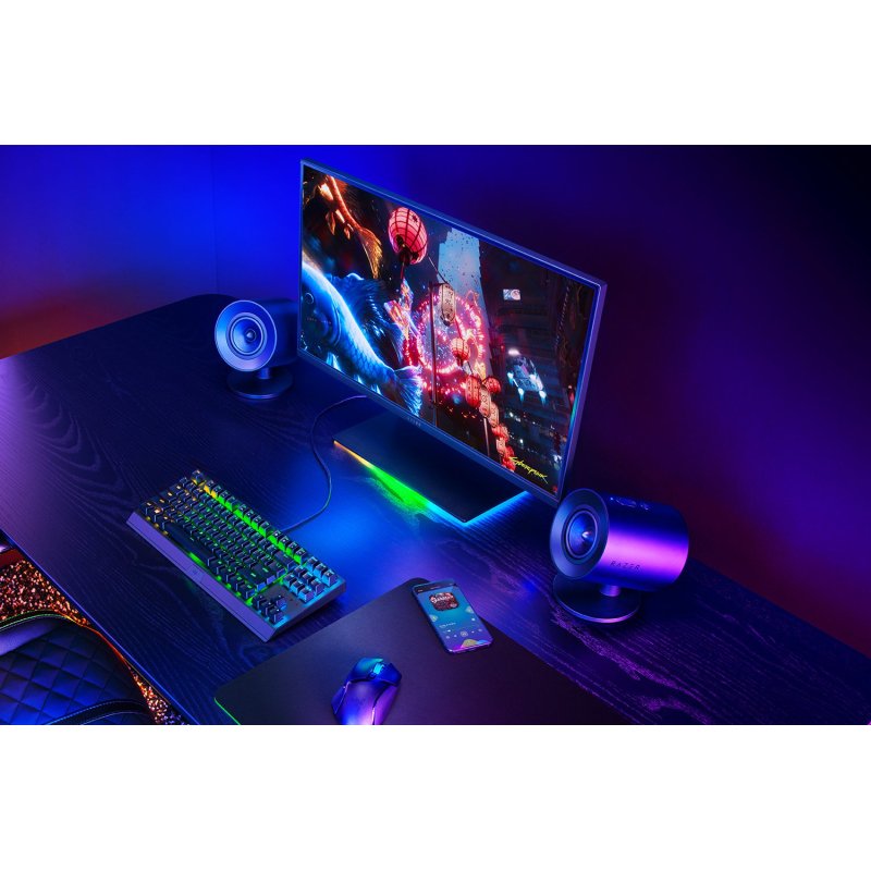 Razer Nommo V2 X Plage complète Noir Avec fil &sans fil