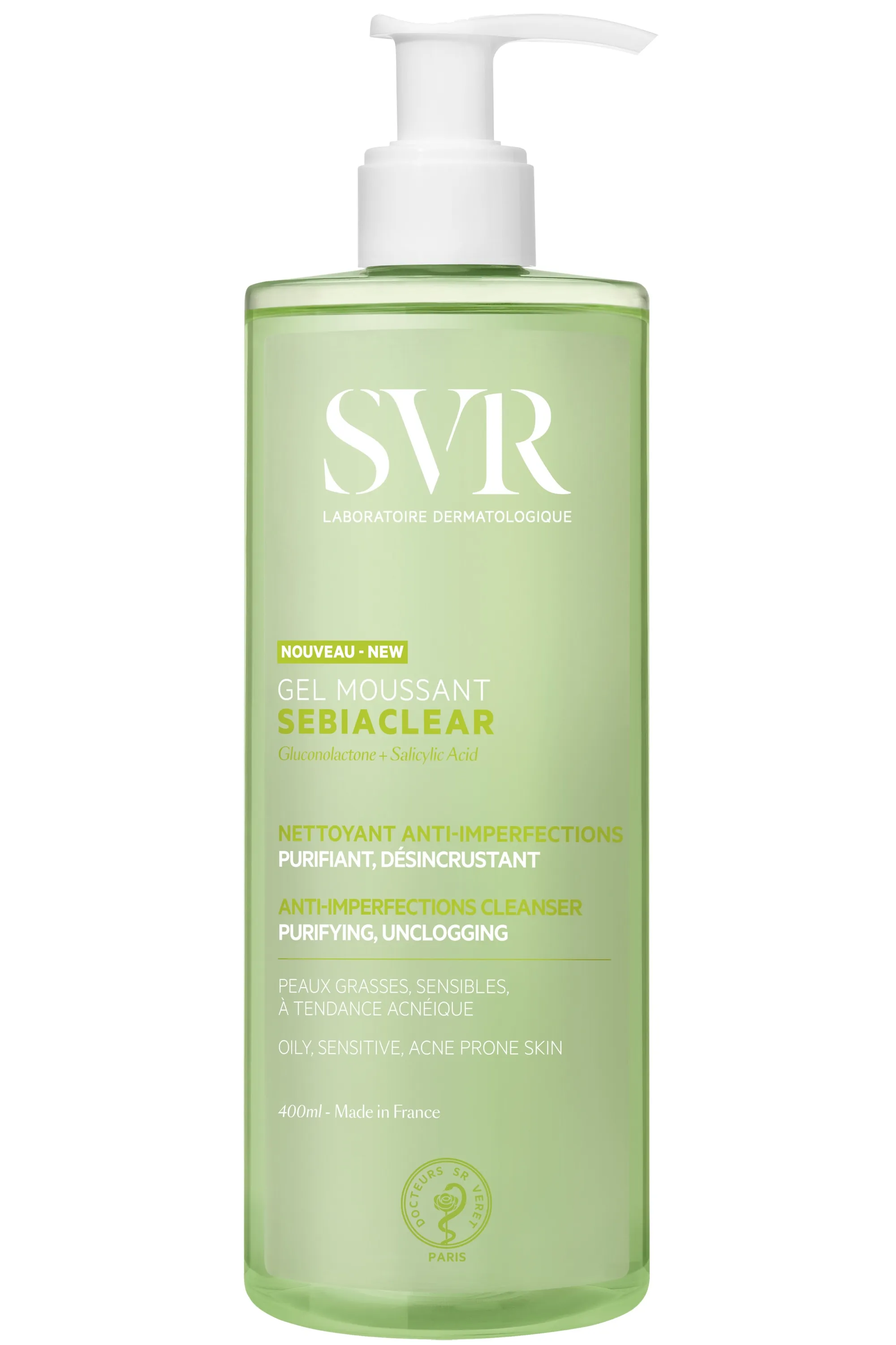 SVR Gel moussant visage Sebiaclear-200 ml
