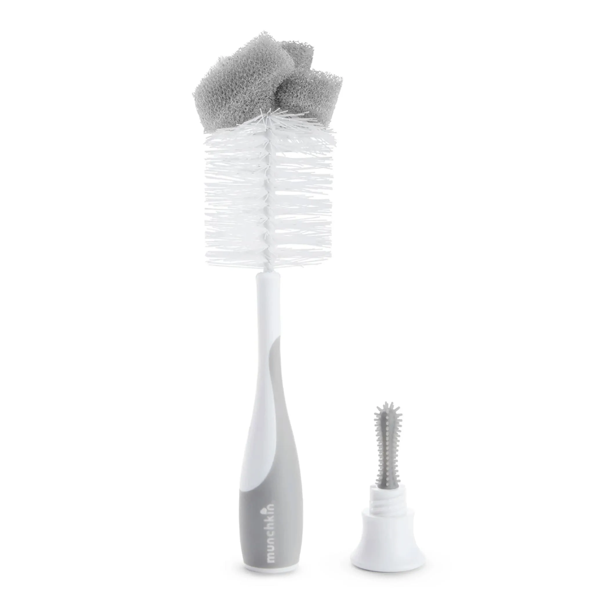 Munchkin Brosse Éponge à Biberon 2 en 1 - Gris
