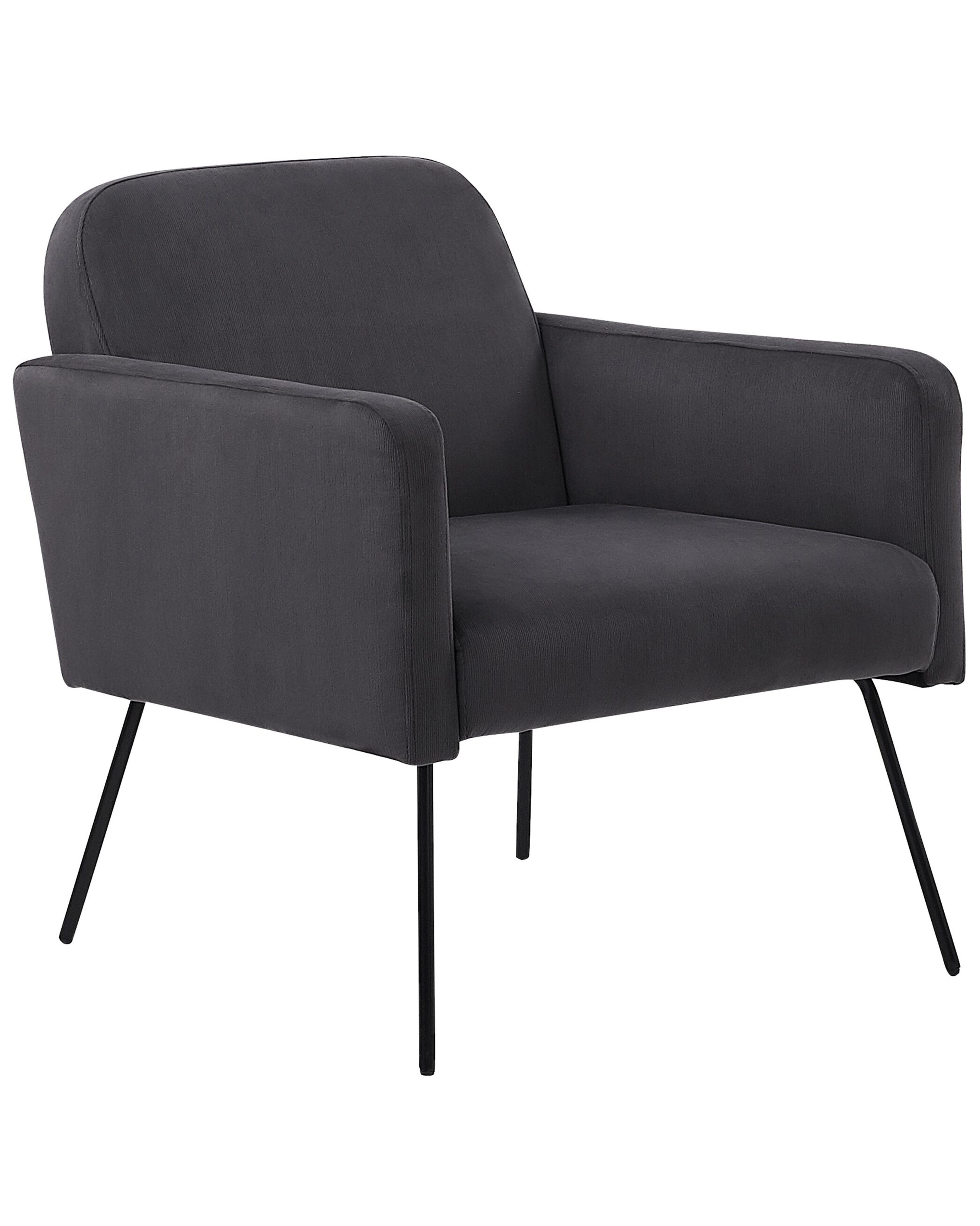 Fauteuil NARKEN Fluweel Grijs