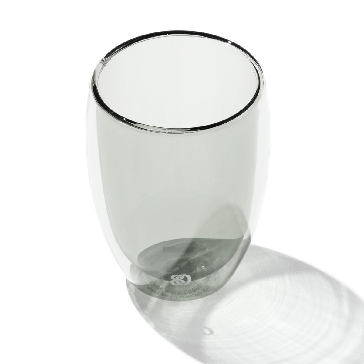 PAVINA dobbeltvegget glass 35 cl 2-pakning, grå