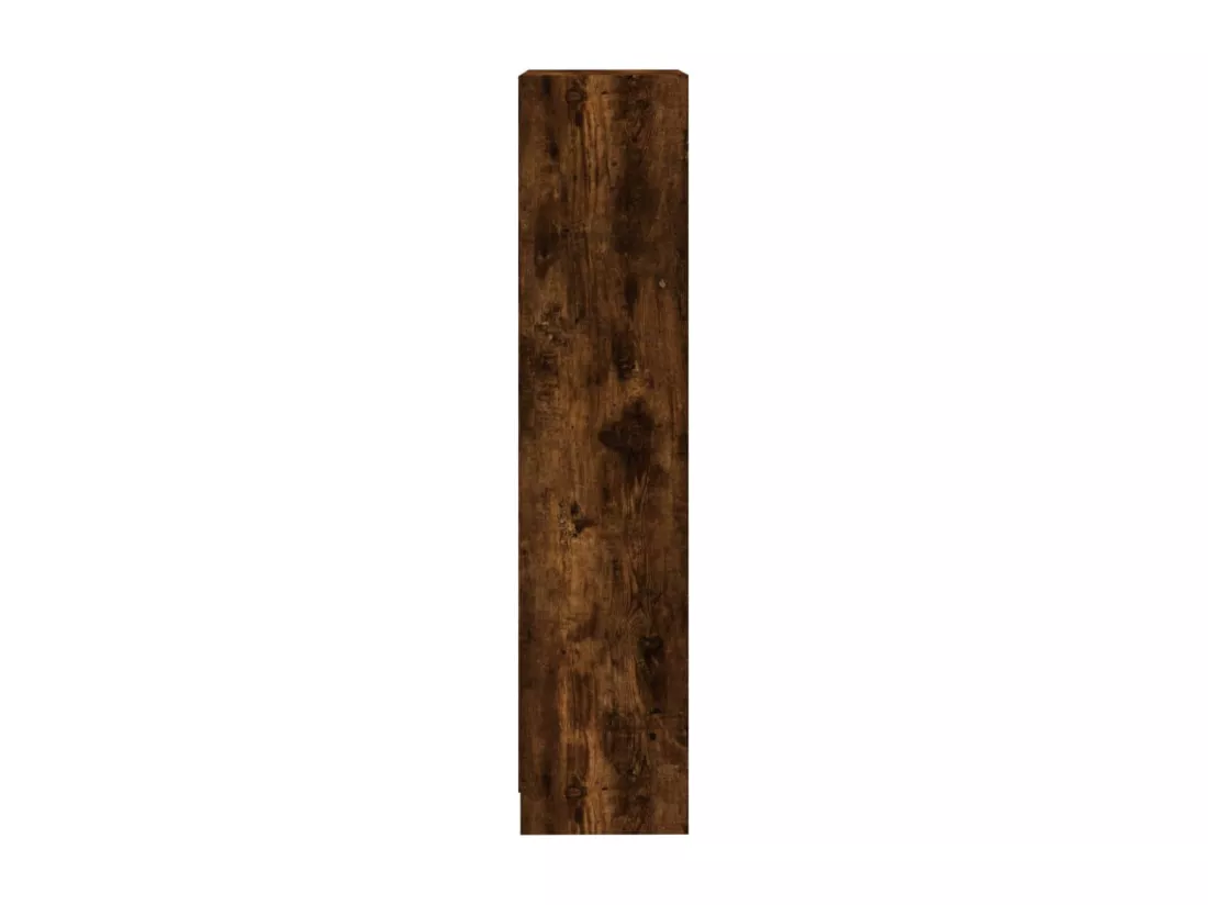 Bibliothèque 3 niveaux Chêne fumé 40x24x109cm Bois d'ingénierie