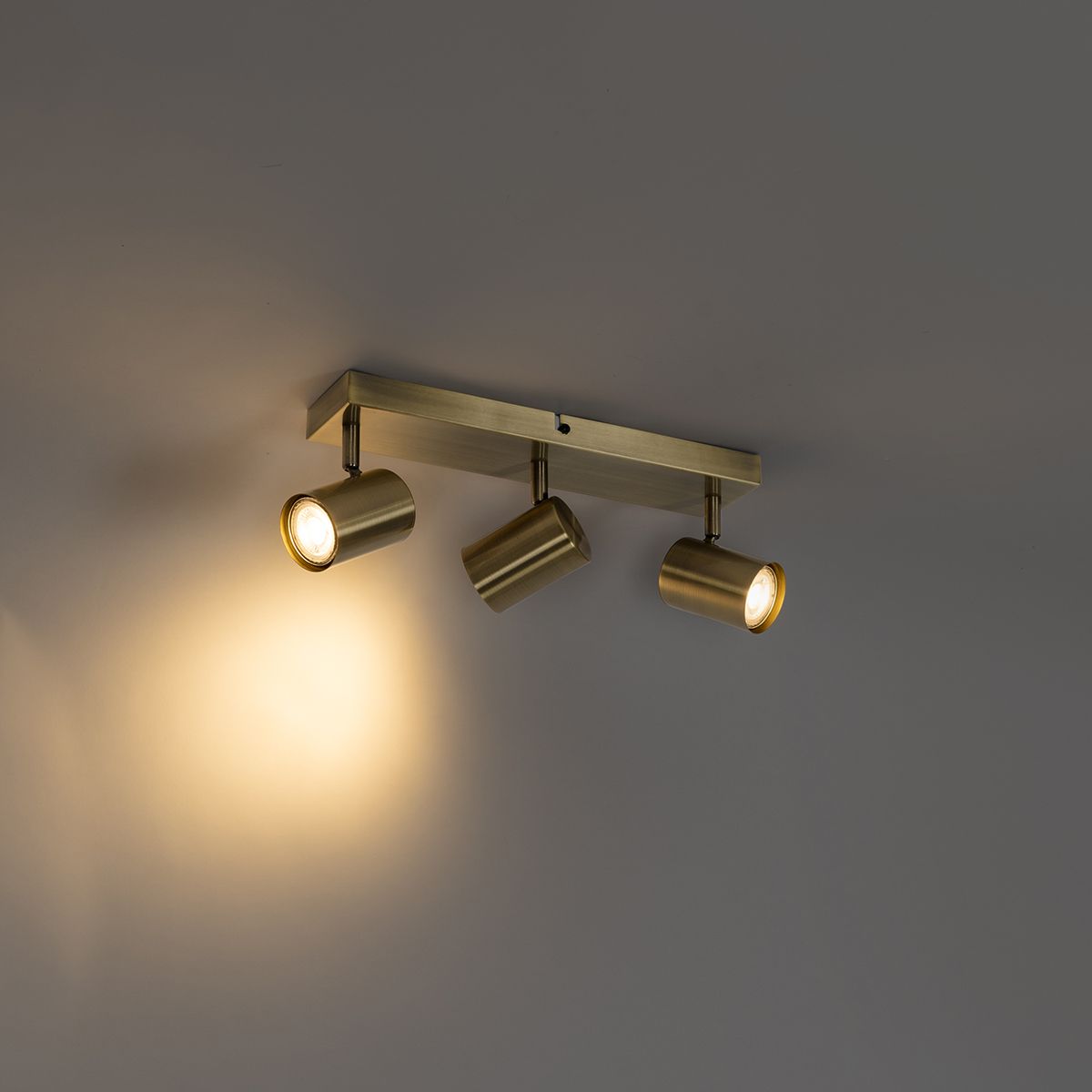 Smart plafondspot brons 3-lichts draai- en kantelbaar incl. Wifi GU10 50mm - Jeana