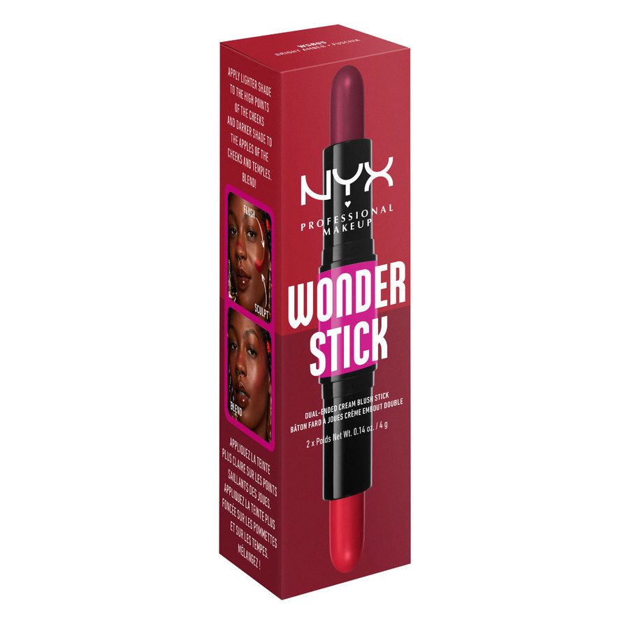 NYX Professional MakeupWonder Stick Dual-Ended Cream Blush Stick 05 Bright Amber + Fuchsia 4g