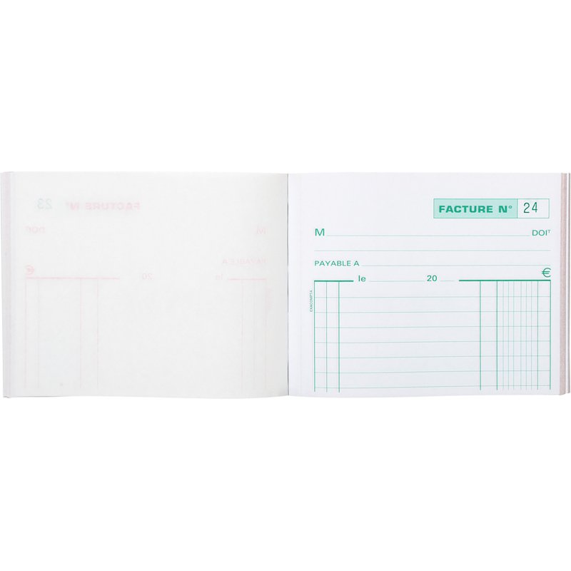 Manifold facture Exacompta autocopiant 10,5 x 13,5 cm 50 pages double exemplaires
