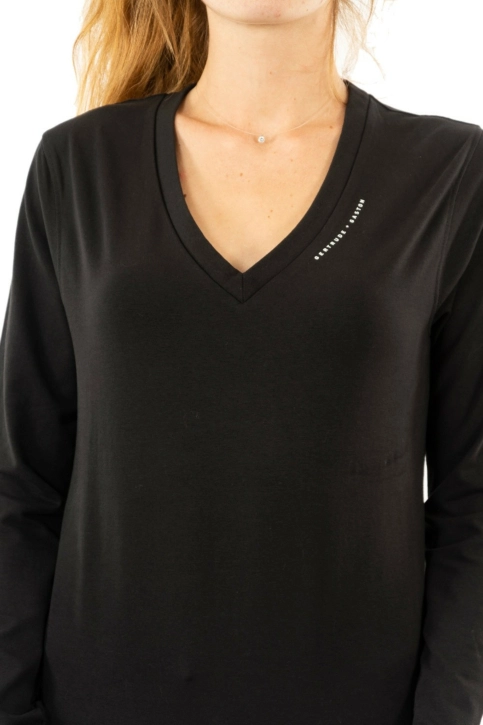tee shirt manches longues gertrude + gaston angele black