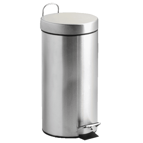 Poubelle métal à pédale 30L inox vernis Tampel