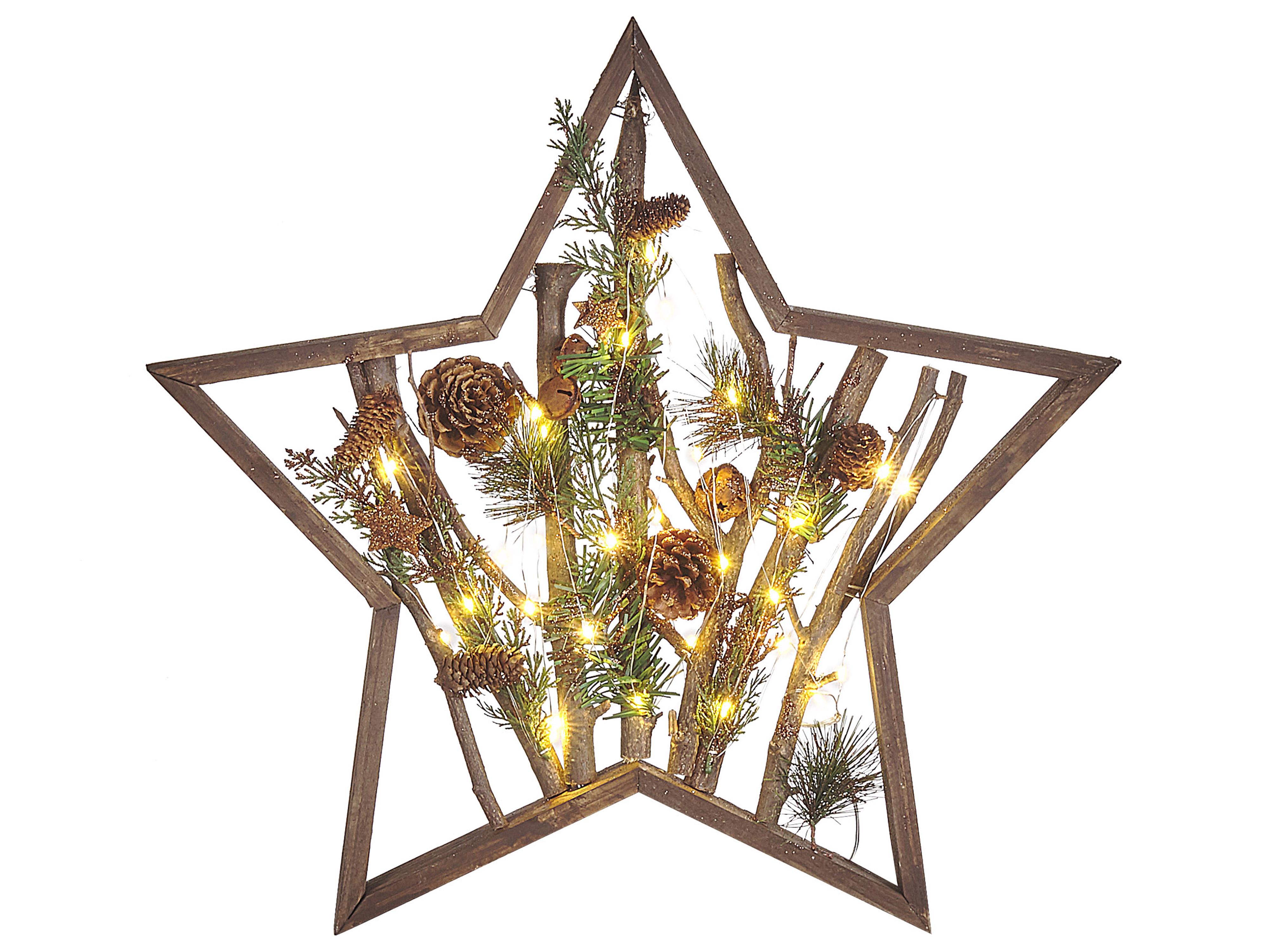Kerstdecoratie LED DOKKA Ster 46 cm Bruin