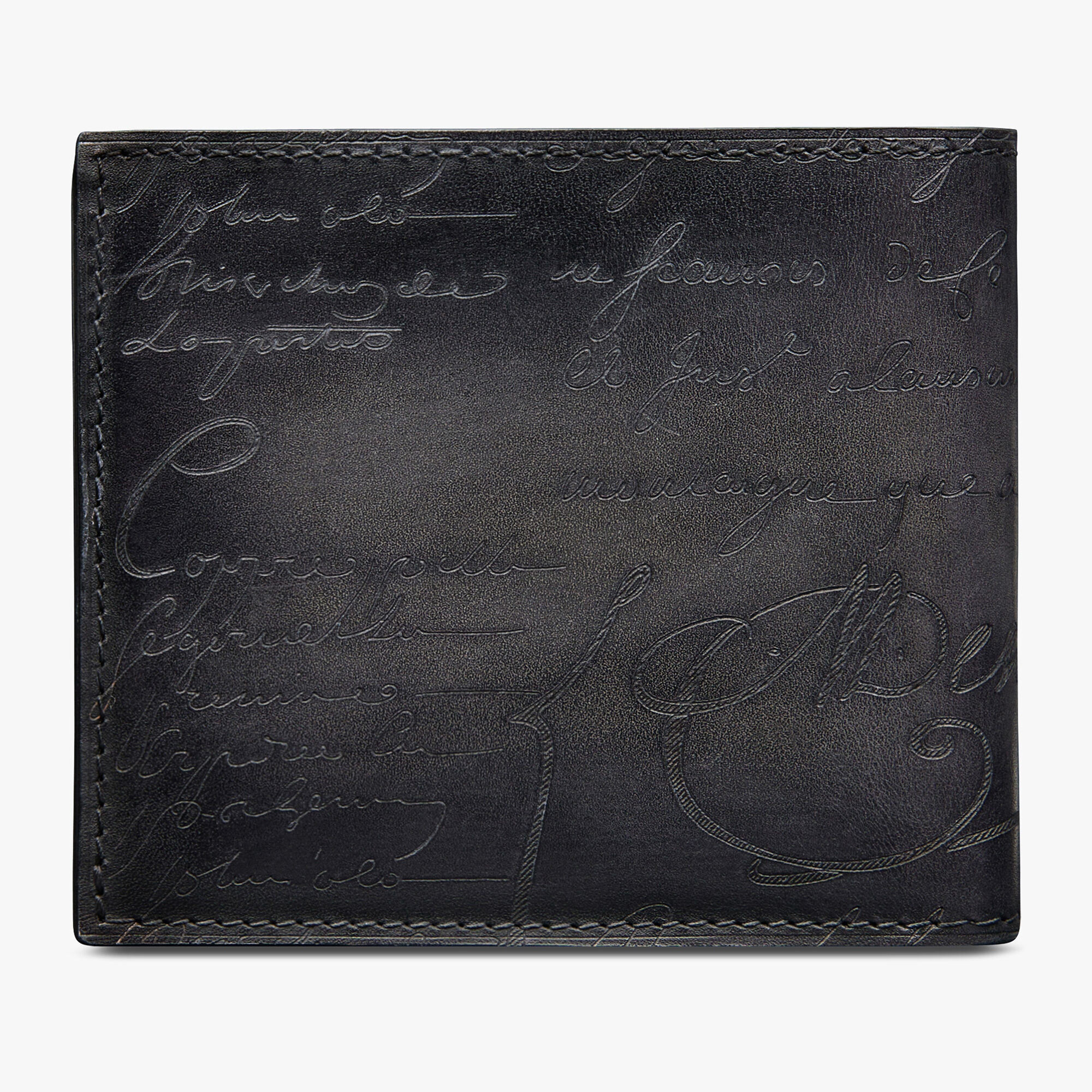 Portefeuille Makore En Cuir Scritto