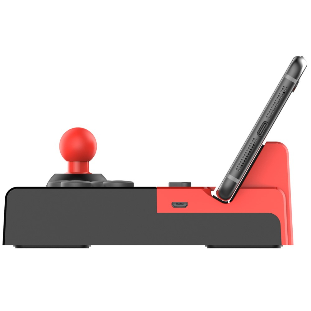 Gamepad Joystick Arcade Bluetooth Retro Gaming Controller für Smartphones (iOS / Android) - Schwarz / Rot