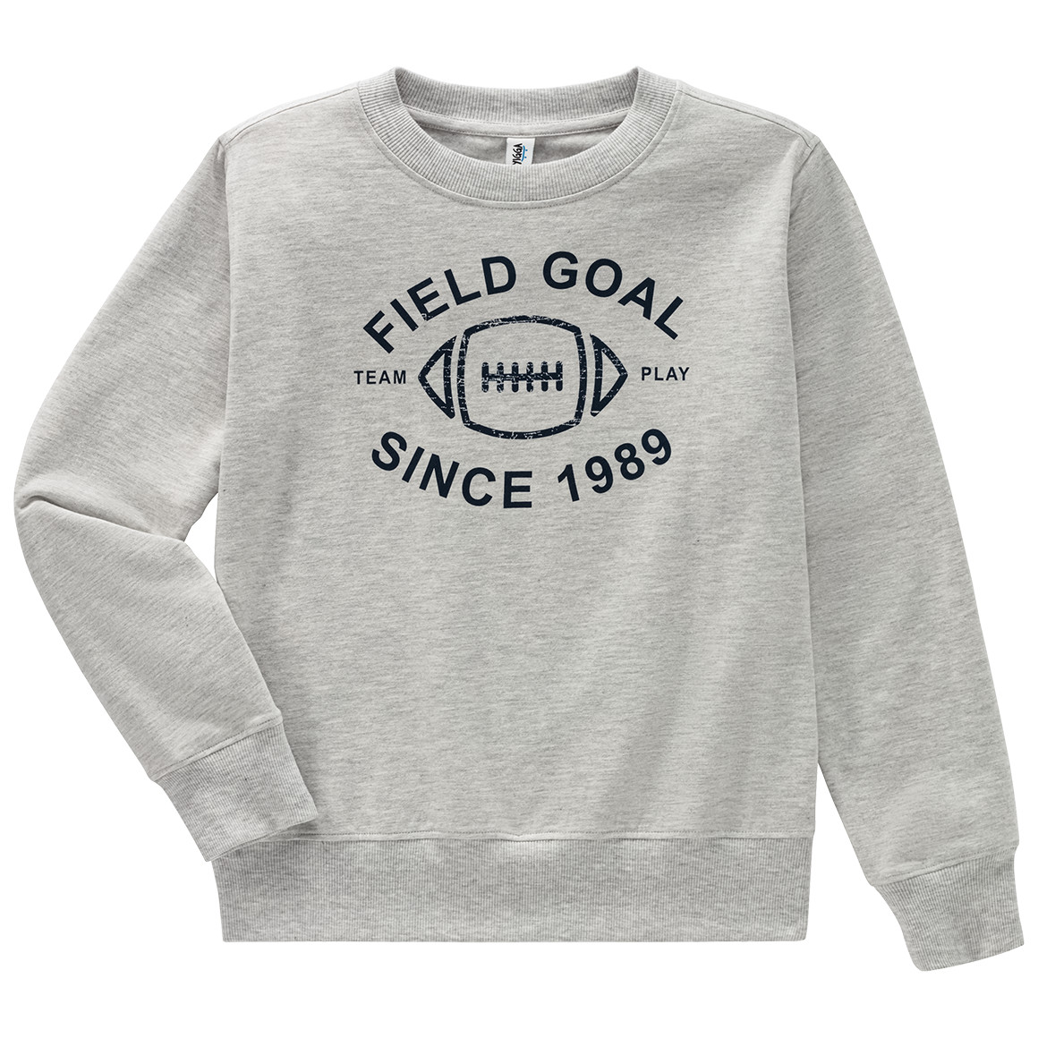 Yigga Jungen Sweatshirt mit Football-Print hellgrau