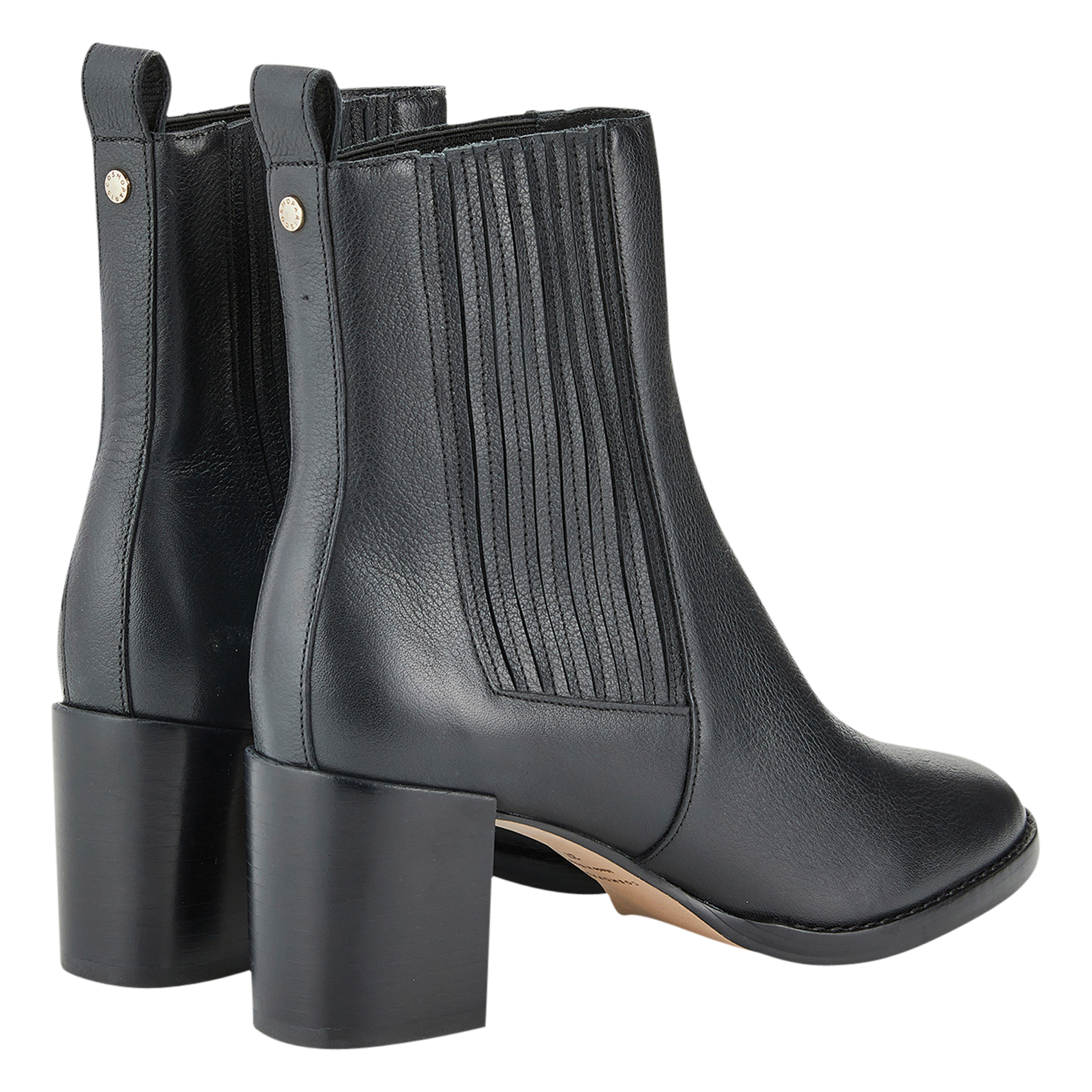 BELLA - Bottines à talons en cuir | Noir