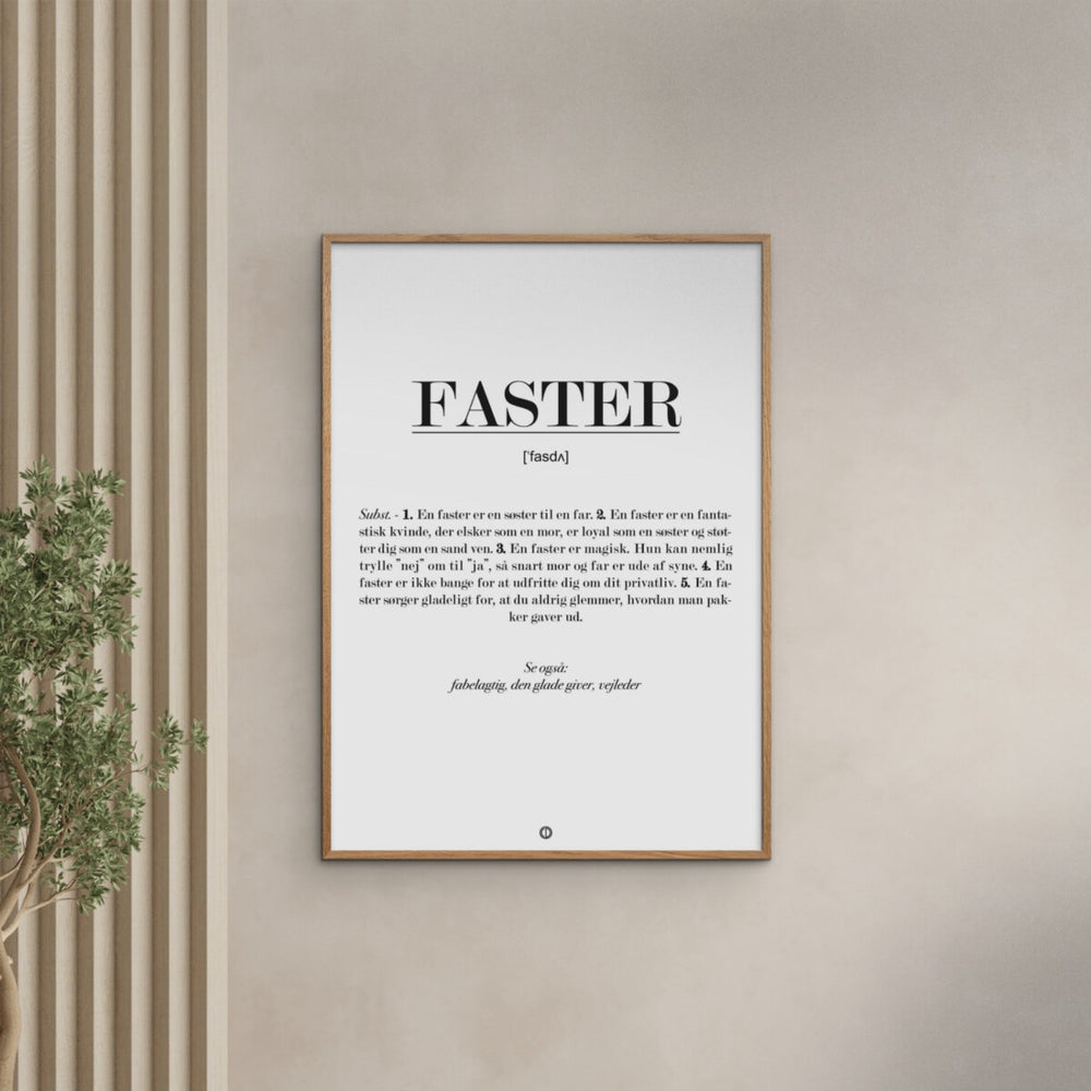 Køb Poster & Frame Citatplakat - Faster Definition