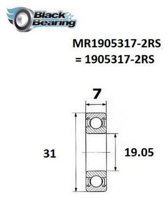 Roulement Max - BLACKBEARING - 1905317 2rs