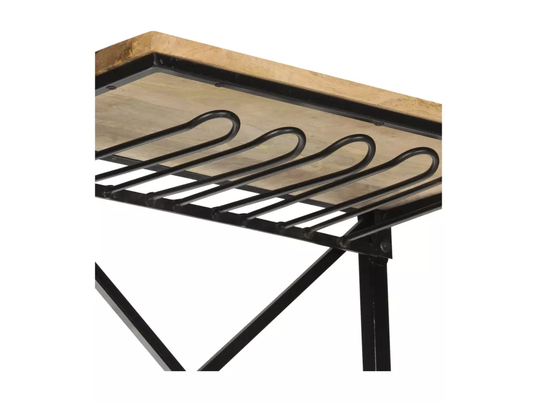 Cave à vin tracteur Blanc 49x31x172 cm Bois de manguier solide