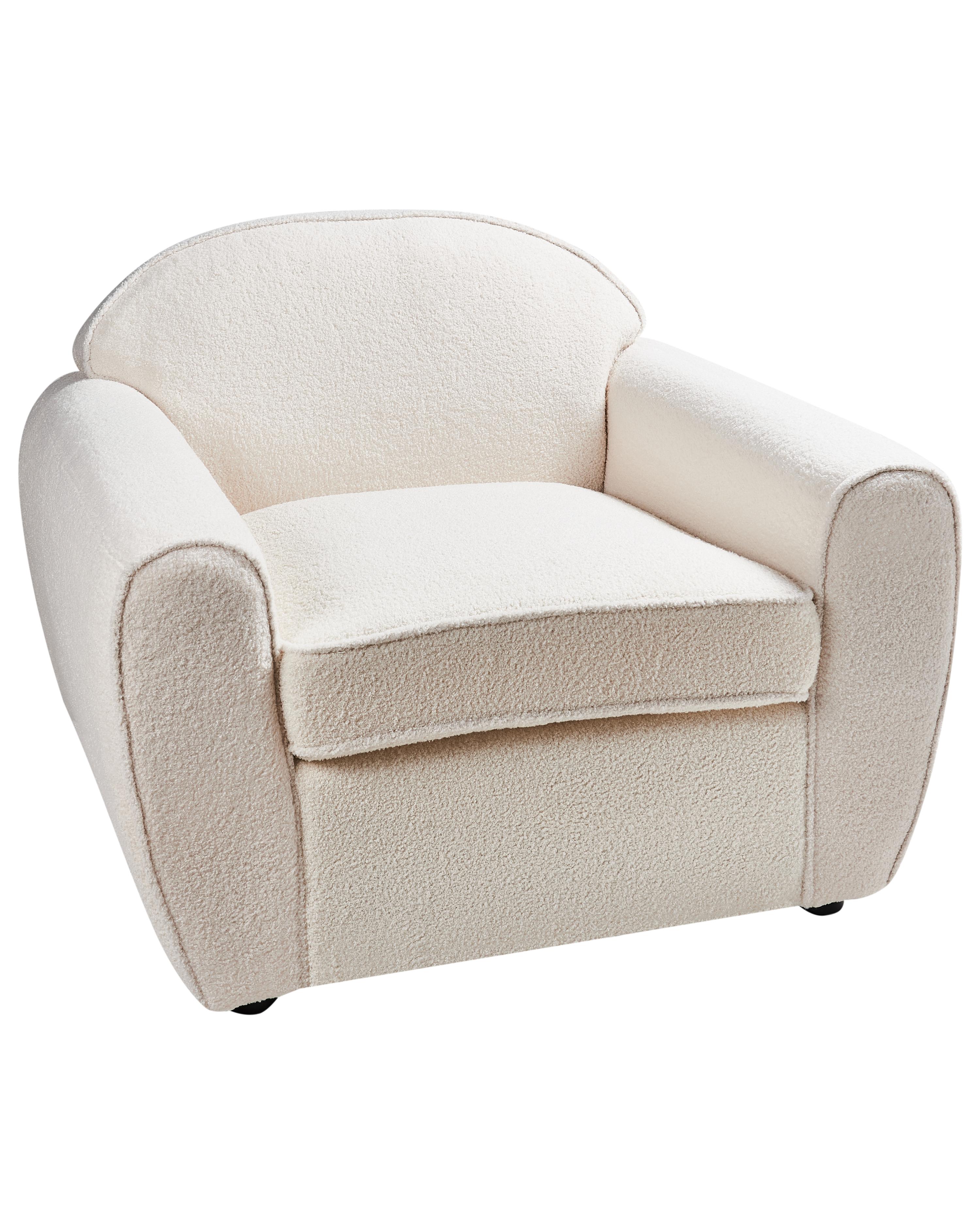 Fauteuil ELLEDE Bouclé Lichtbeige