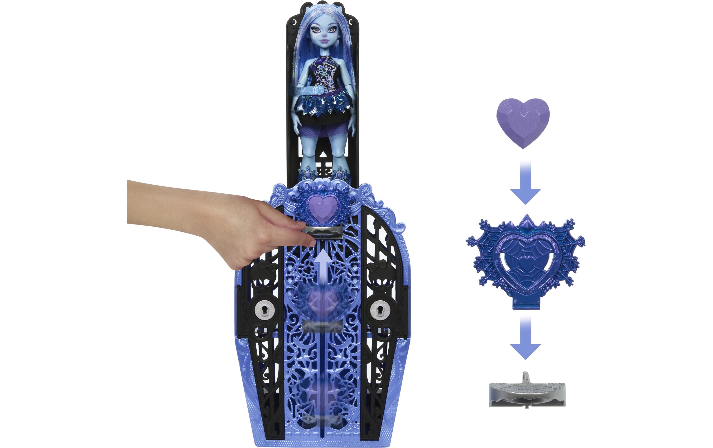 Spielset Monster High Skulltimate AbbeyPopstar-Modepuppe mit Kleiderschrank und vielen Accessoires