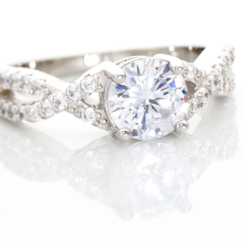 Bague Karin Argent Blanc Oxyde De Zirconium