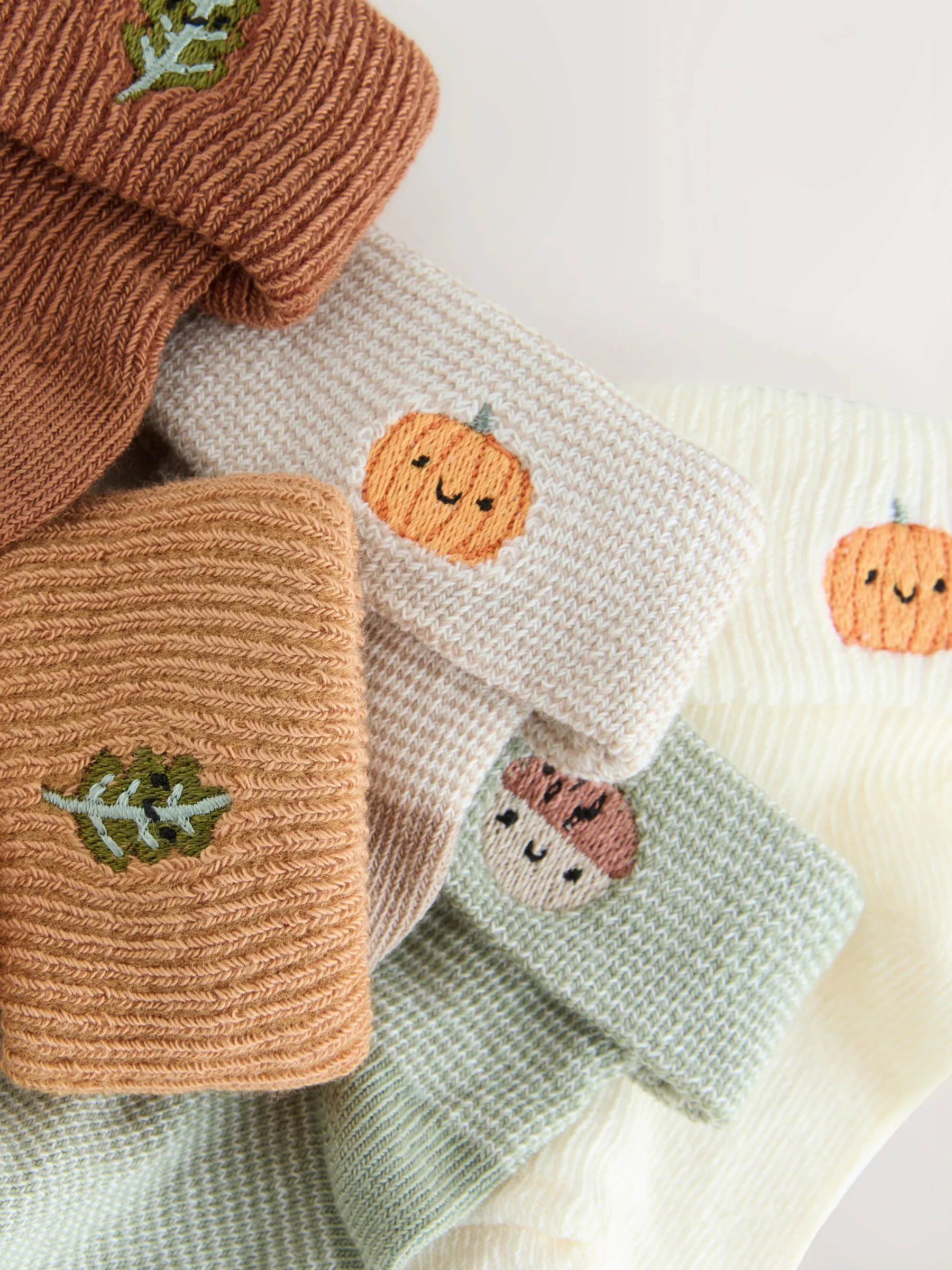 Bruin - Herfst babysokken 5 stuks (0mnd-2jr) (0mnd-2jr)