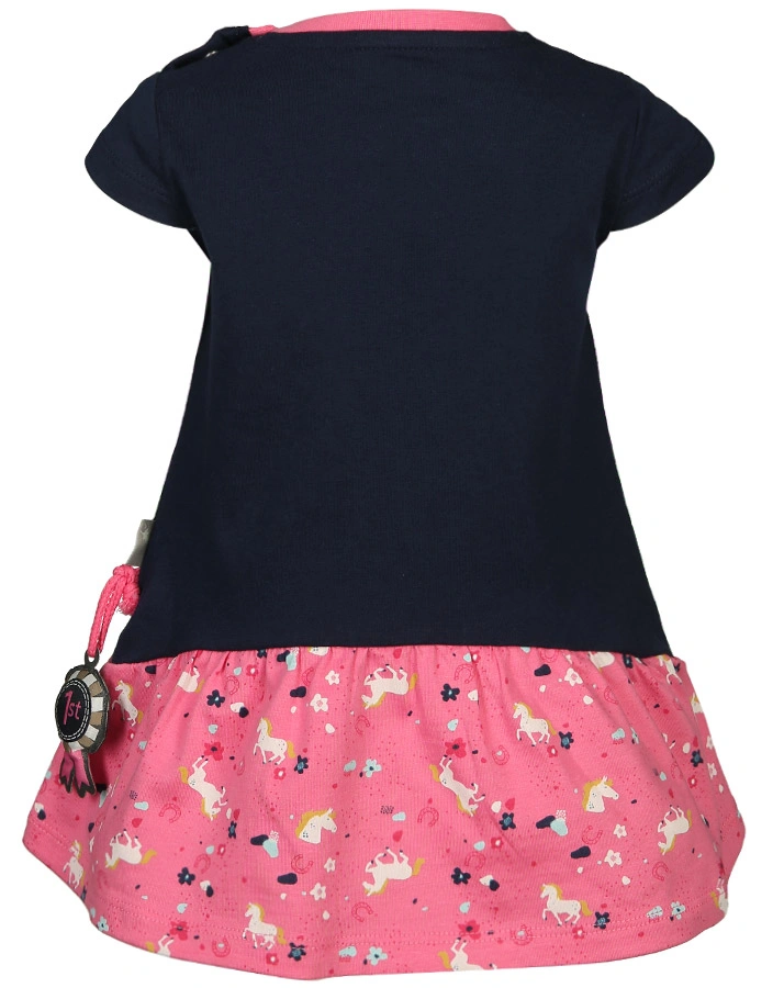 Kleid SPARKLING PONY in dunkelblau/pink