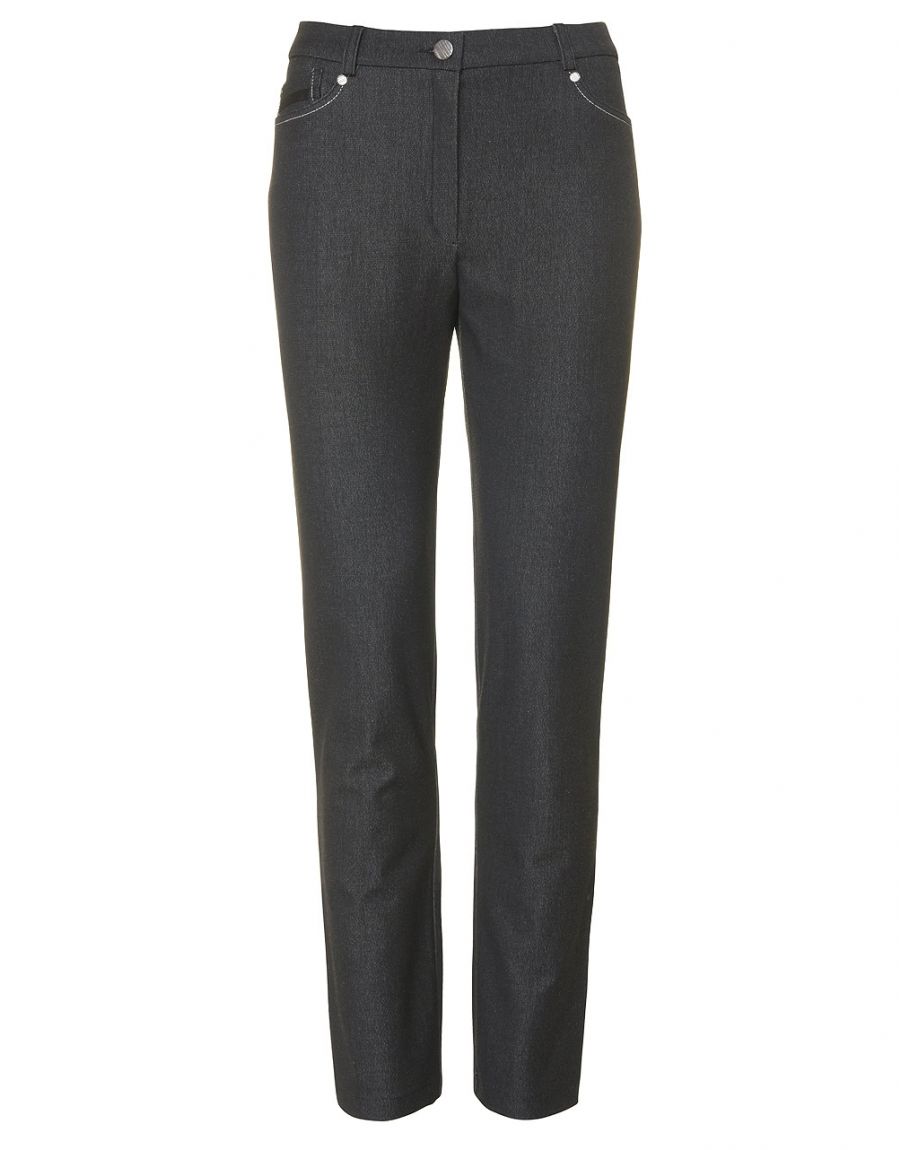 Jean droit noir 7/8ème