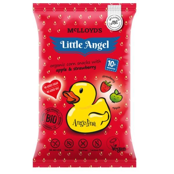 Snack De Milho Com Maçã E Morango Bio