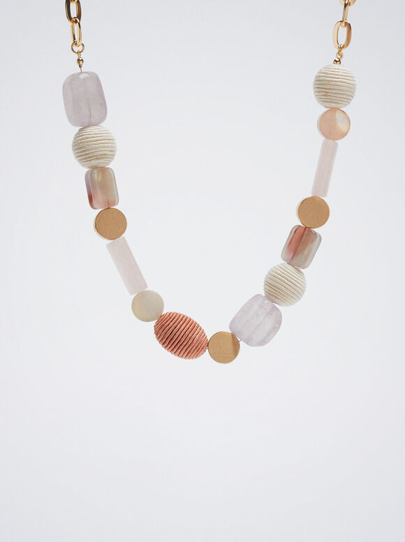 Colar com Pedra Semipreciosa - Multicolorido