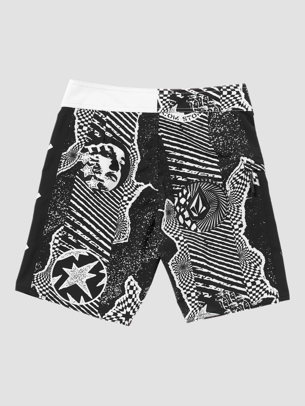 Volcom Lido Iconic Mod Kids Boardshorts black white