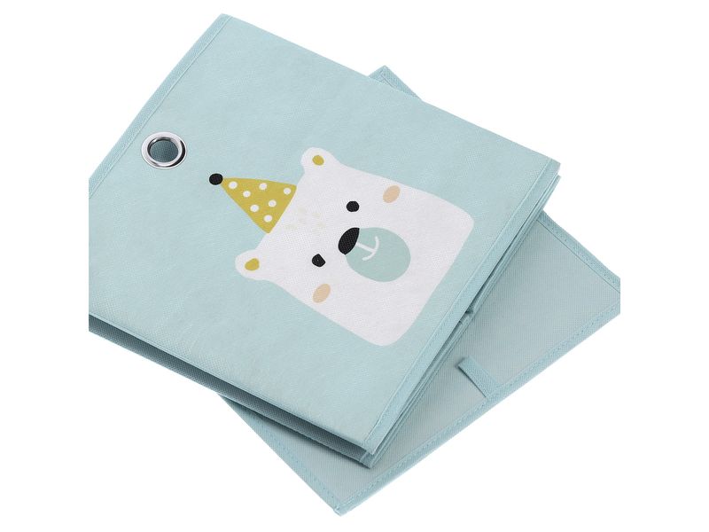 Zeller Present Spielzeugbox Icebear Mint 28 x 28 x 28 cm Aufbewahrungsbox für Kinderzimmer