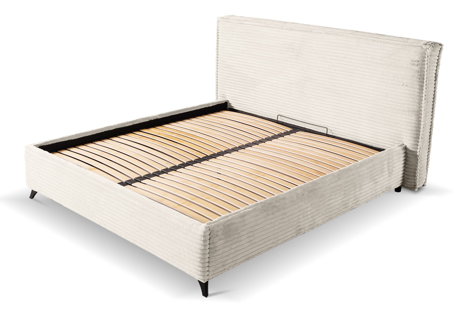 Polsterbett Elodie 215x120x223 cm Cordbezug Ivory beige