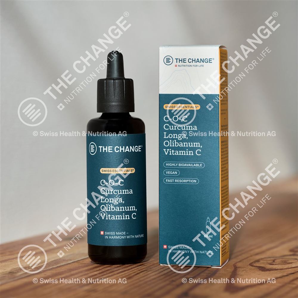 Be the change C-O-C Curcuma Longa Olibanum Vitamin C<br>60 ml, Flasche, Tropfen