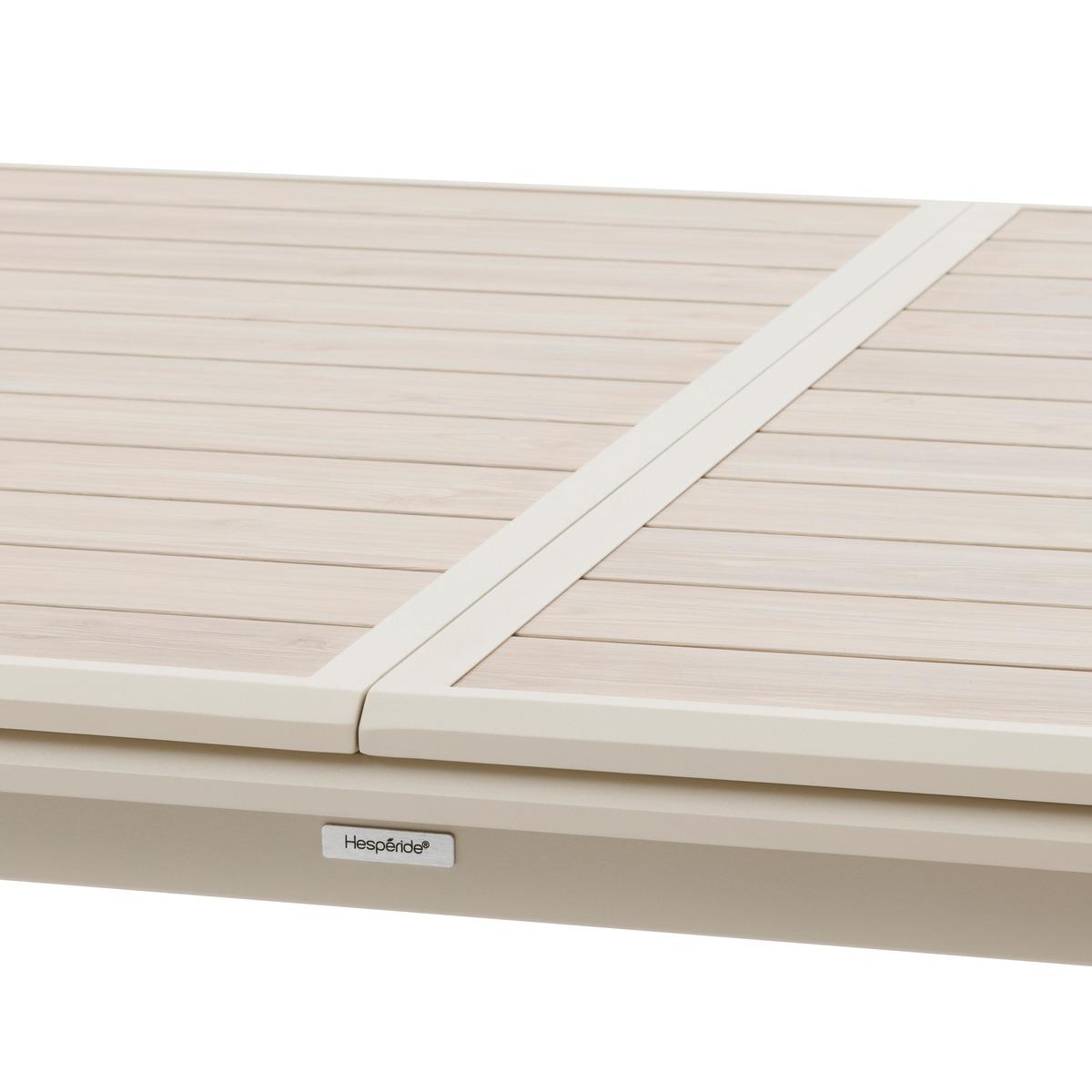 TABLE AXIOME EXTENSIBLE ALUMINIUM LIN ARGILE 12 PLACES