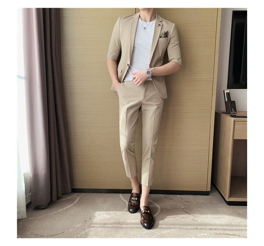 Deepwood - Set: Blazer met elleboogmouwen + pantalon