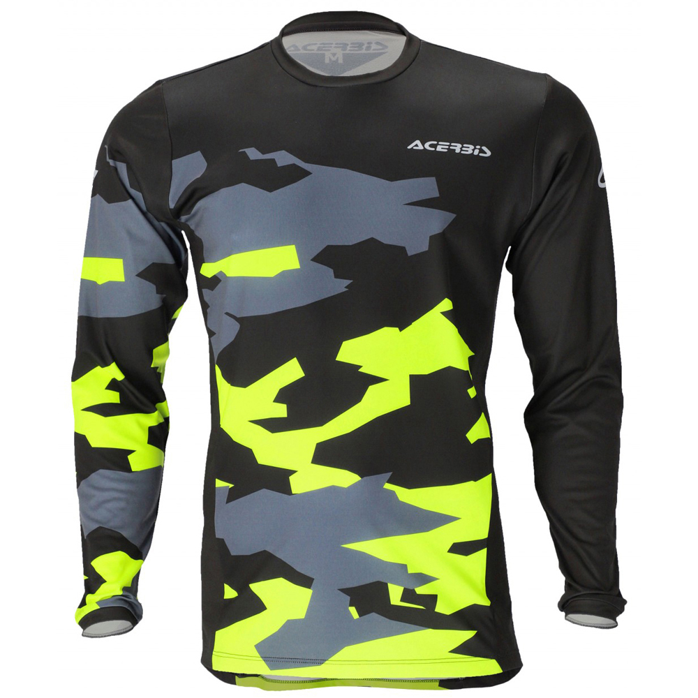 Acerbis - Maillot X-Duro Winter Camouflage Noir / Jaune