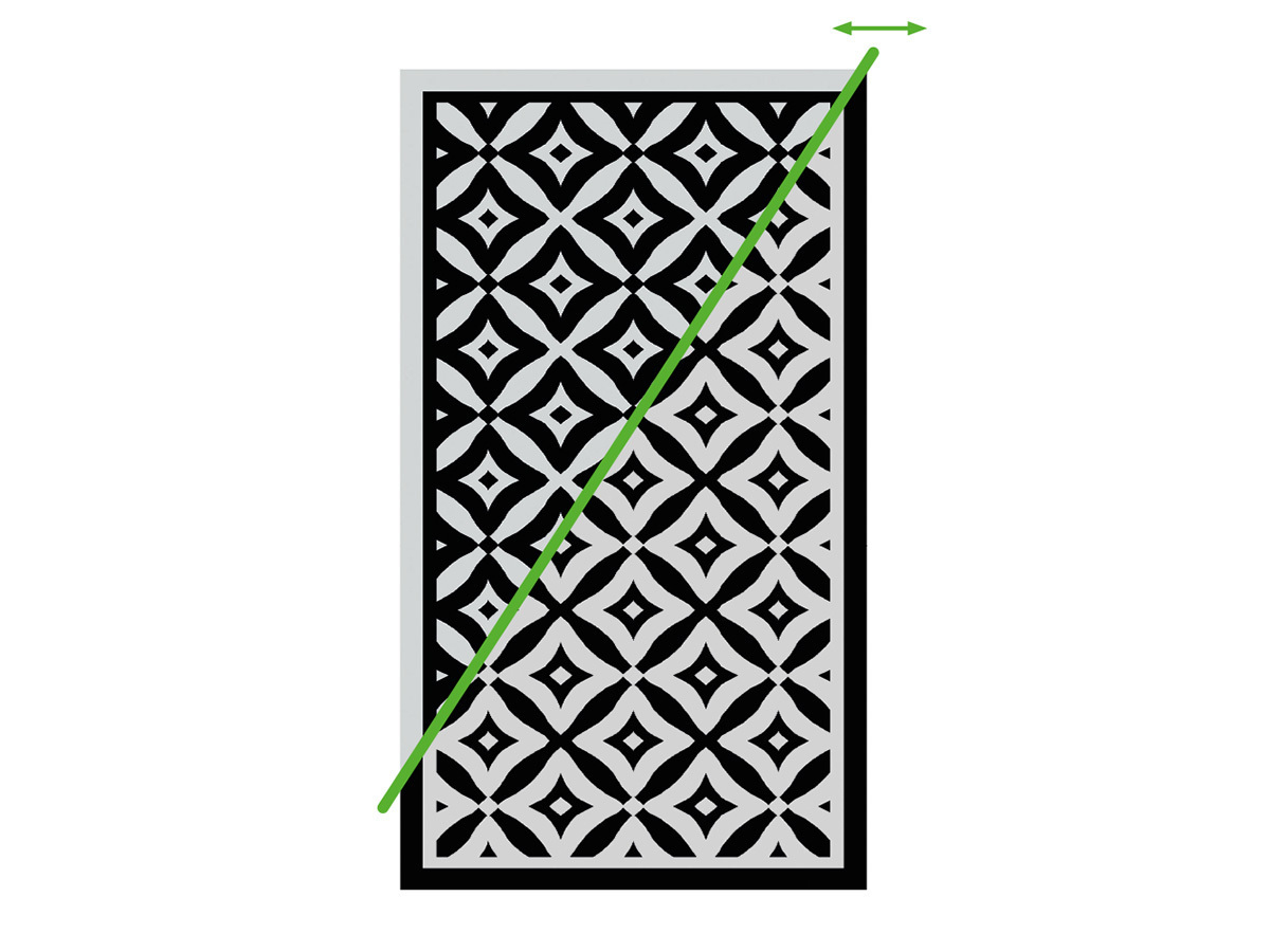 Obelink Patio Mat Cube 440 x 250 cm tenttapijt