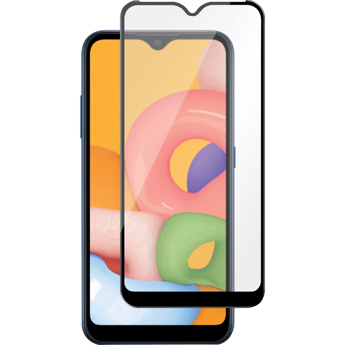 Panzer Full-Fit Samsung Galaxy A02s skjermbeskytter (sort)