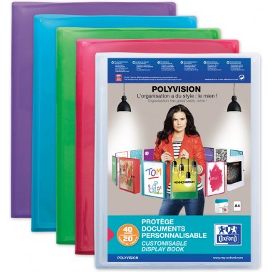 Protège-documents personnalisable Polyvision 20 pochettes - 40 vues