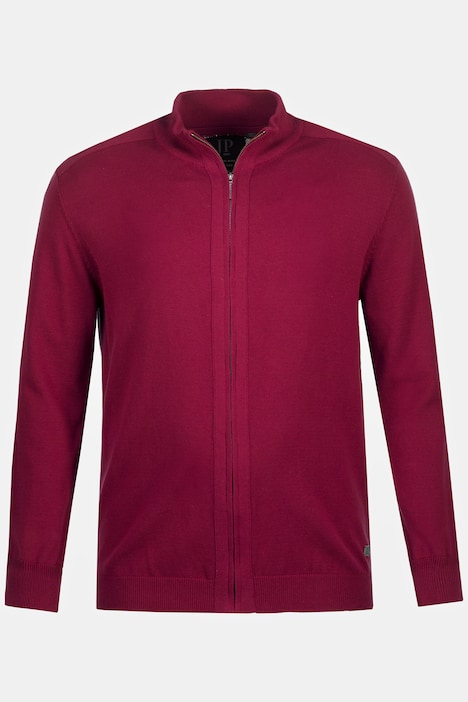 Strickjacke, Stehkragen, Zipper