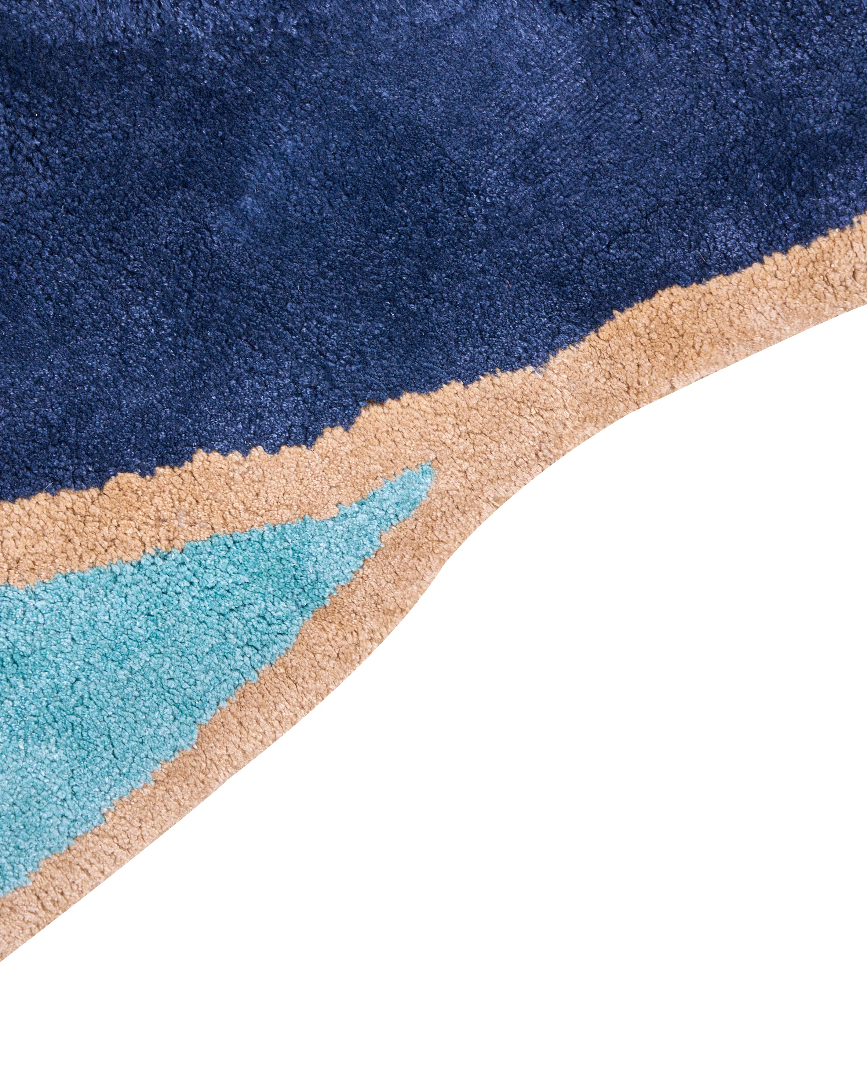Vloerkleed KANRACH Marineblauw 200 x 200 cm Viscose
