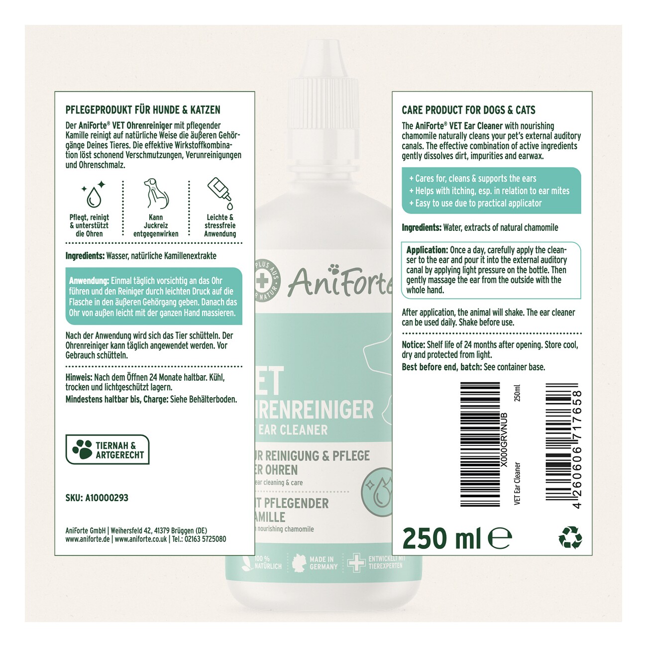 AniForte VET Ohrenreiniger Kamille 250ml