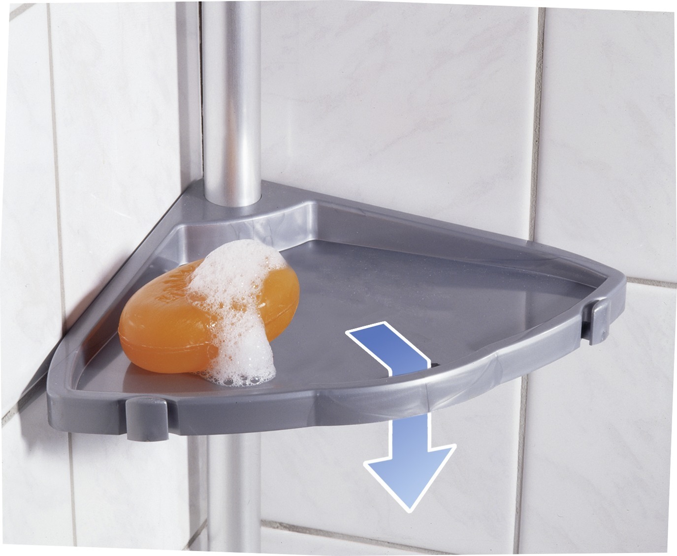WENKO Teleskop-Duschregal EASY - silber